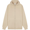 Stone - Front - Casual Classics Unisex Adult Premium Boxy Oversized Full Zip Hoodie