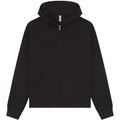 Black - Front - Casual Classics Unisex Adult Premium Boxy Oversized Full Zip Hoodie