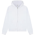 White - Front - Casual Classics Unisex Adult Premium Boxy Oversized Full Zip Hoodie