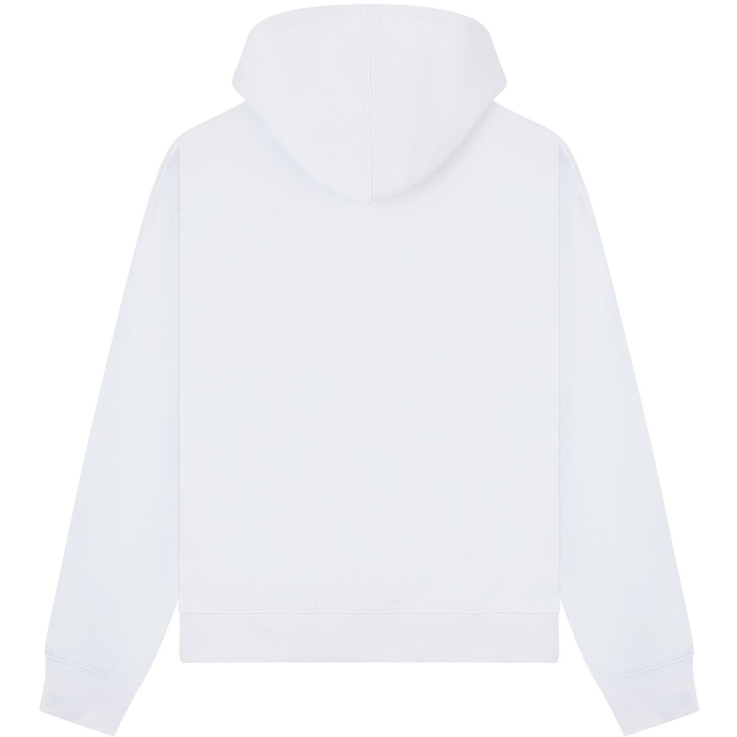 White - Back - Casual Classics Unisex Adult Premium Boxy Oversized Full Zip Hoodie