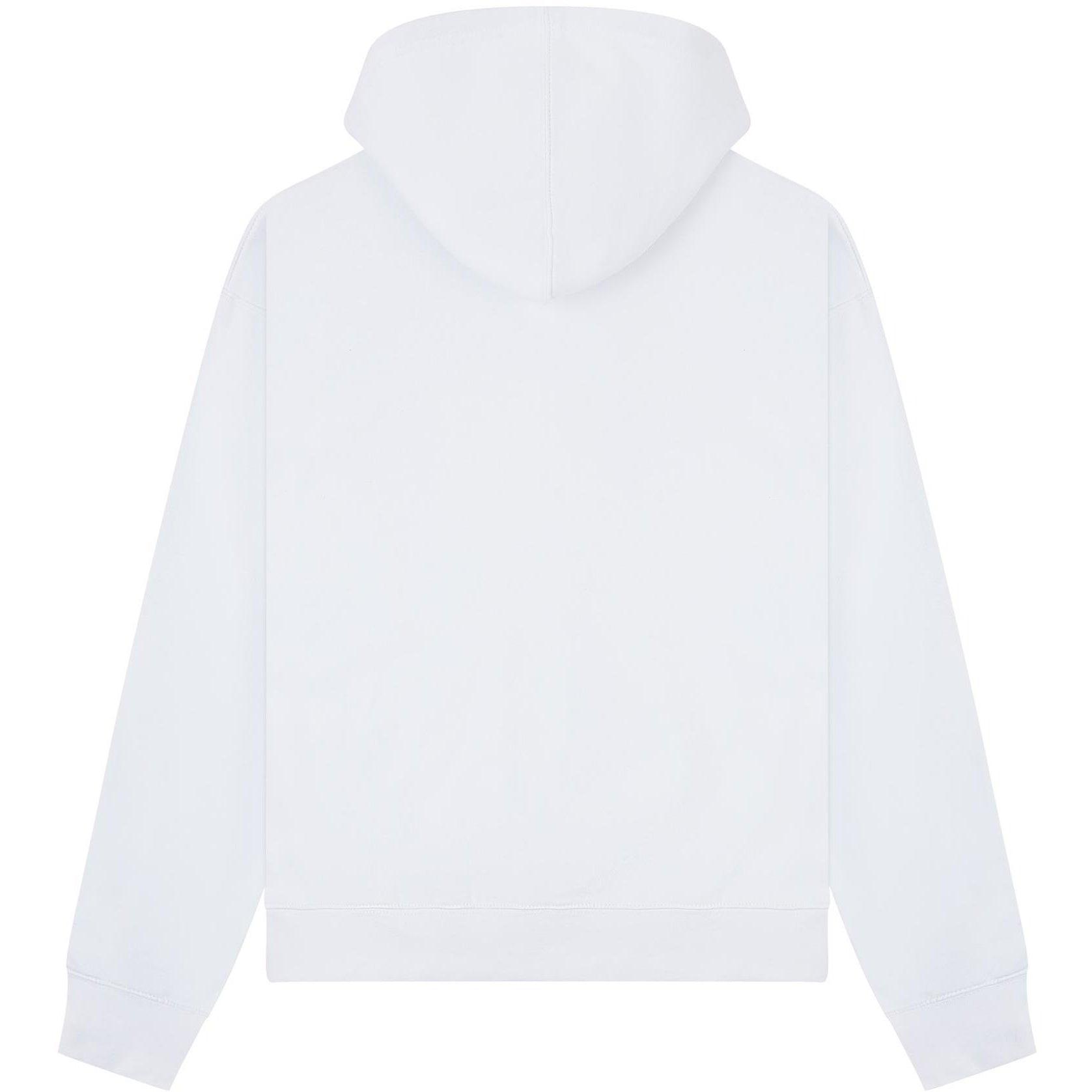 White - Back - Casual Classics Unisex Adult Premium Boxy Oversized Full Zip Hoodie