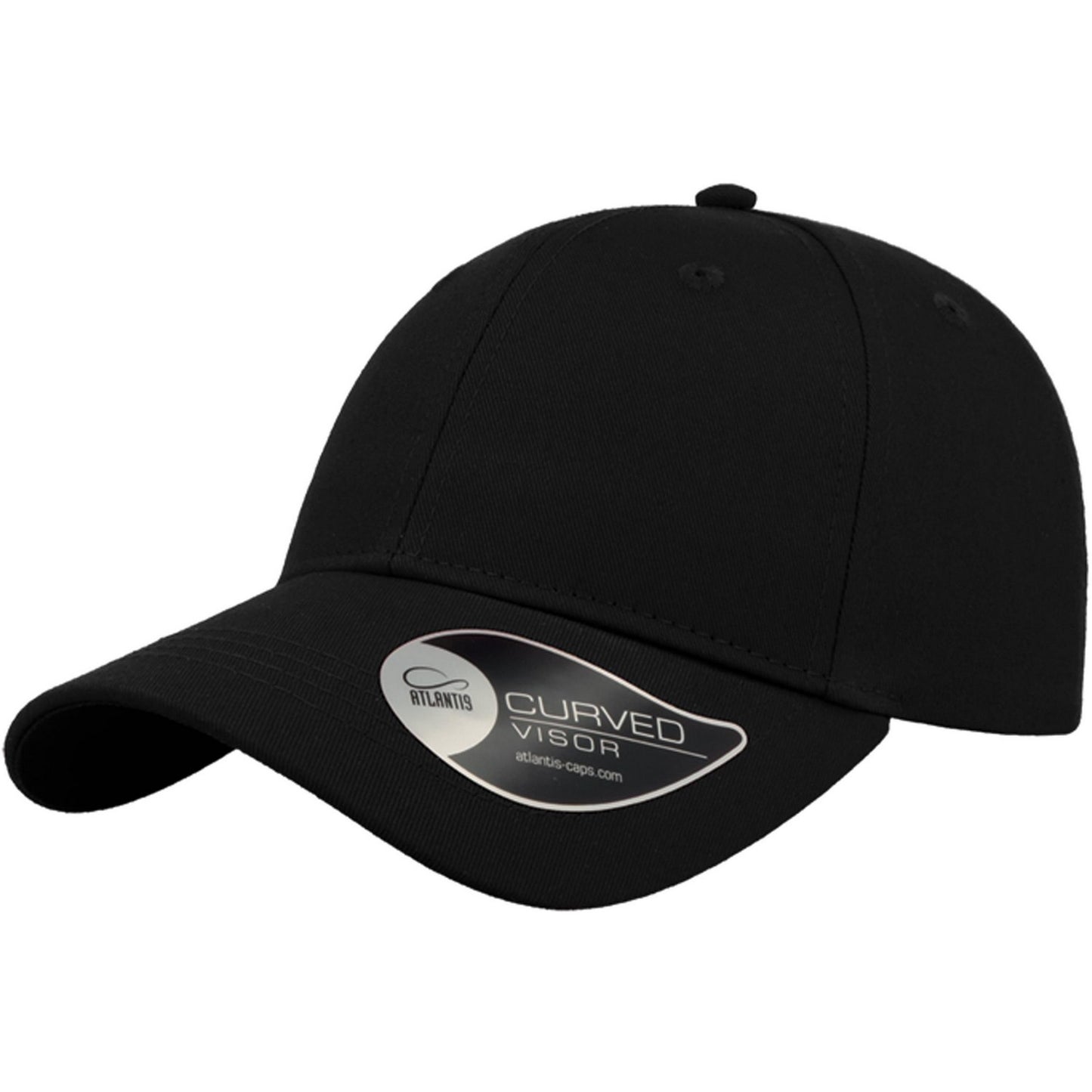 Black - Back - Atlantis Unisex Adult Baseball Cap