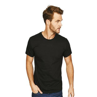 Black - Front - Casual Classics Unisex Adult Core 180 Combed Ringspun Cotton Regular T-Shirt
