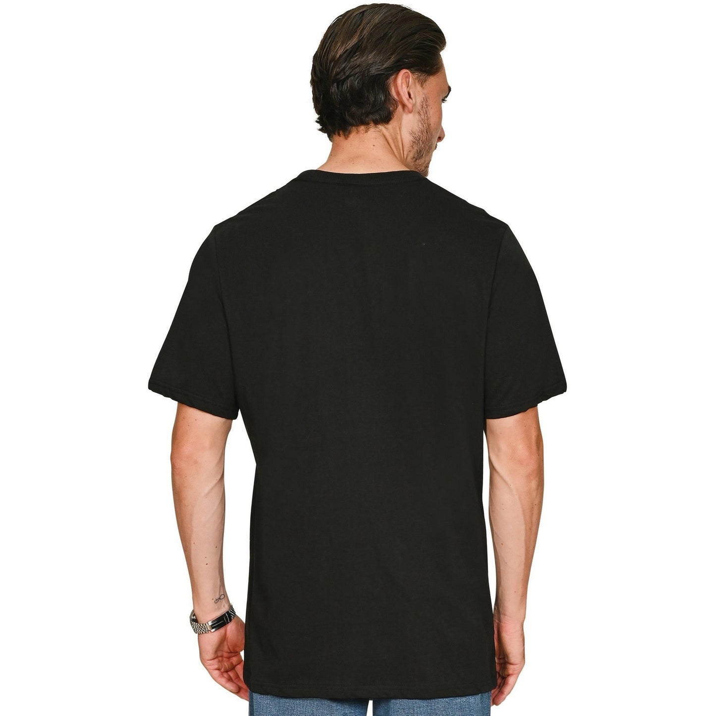 Black - Back - Casual Classics Unisex Adult Core 180 Combed Ringspun Cotton Tall T-Shirt