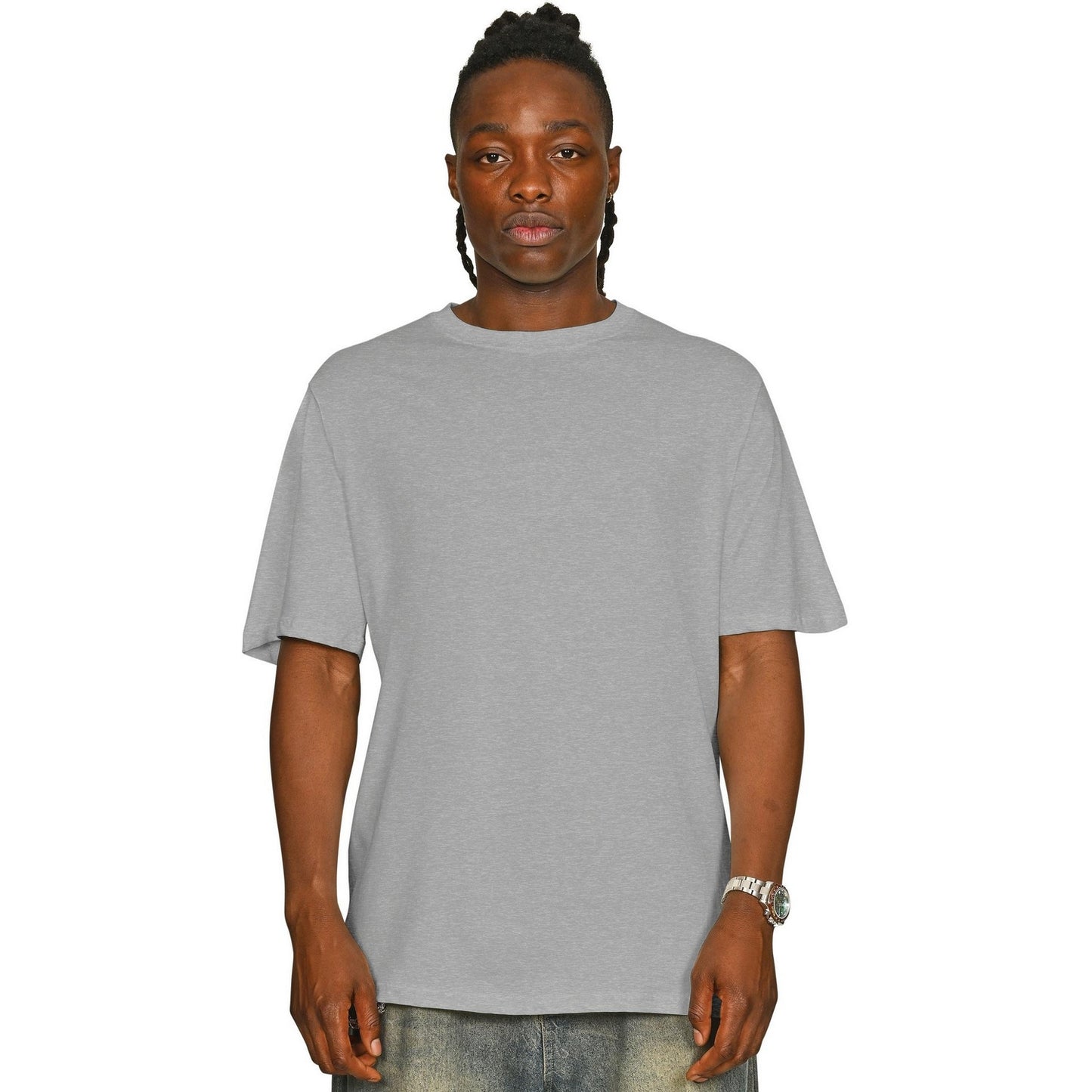 Ash Grey - Front - Casual Classics Unisex Adult Core 180 Combed Ringspun Cotton Tall T-Shirt