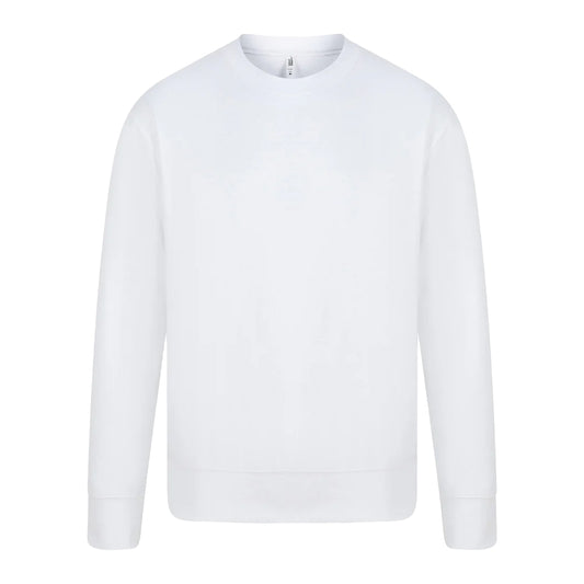 White - Front - Casual Classics Unisex Adult Core Sweatshirt