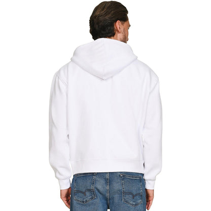 White - Back - Casual Classics Unisex Adult Combed Cotton Oversized Full Zip Hoodie