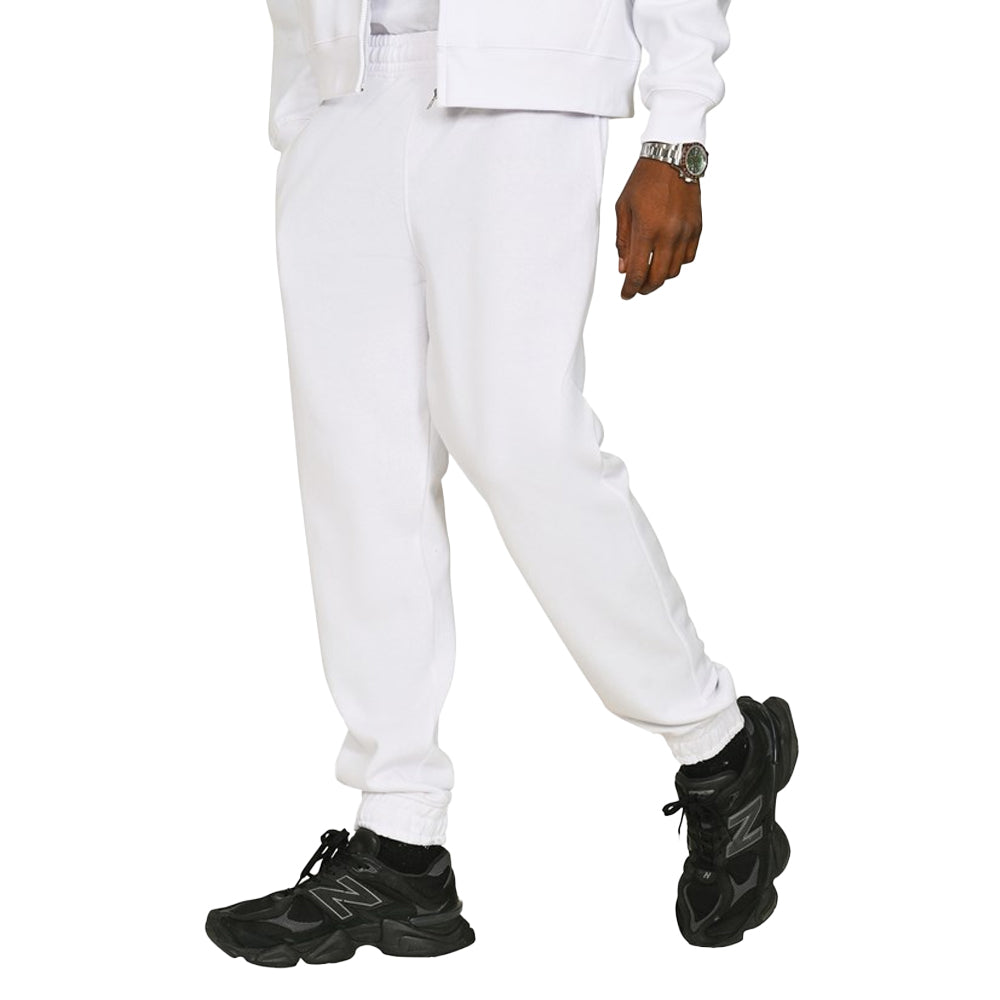 White - Side - Casual Classics Mens Core 280 Cotton Blend Jogging Bottoms