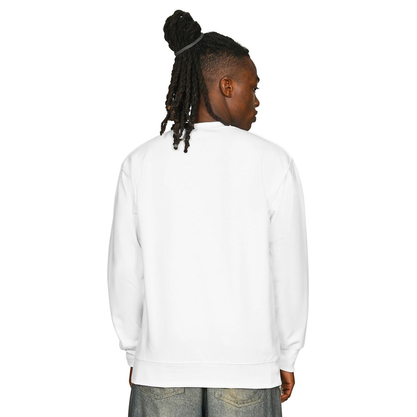 White - Back - Casual Classics Mens Core Combed Cotton Regular Sweatshirt