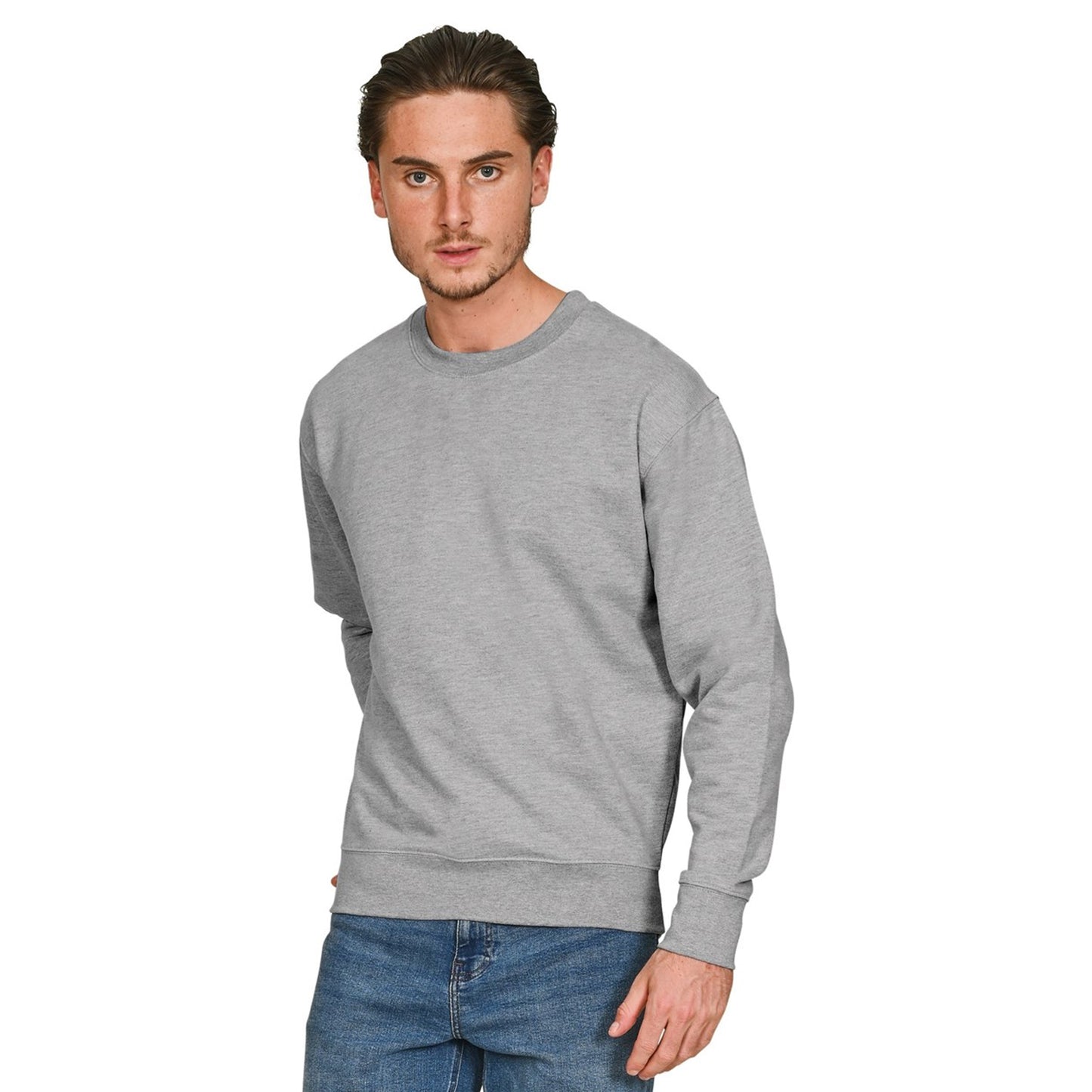 Ash Grey - Lifestyle - Casual Classics Mens Core Combed Cotton Regular Sweatshirt