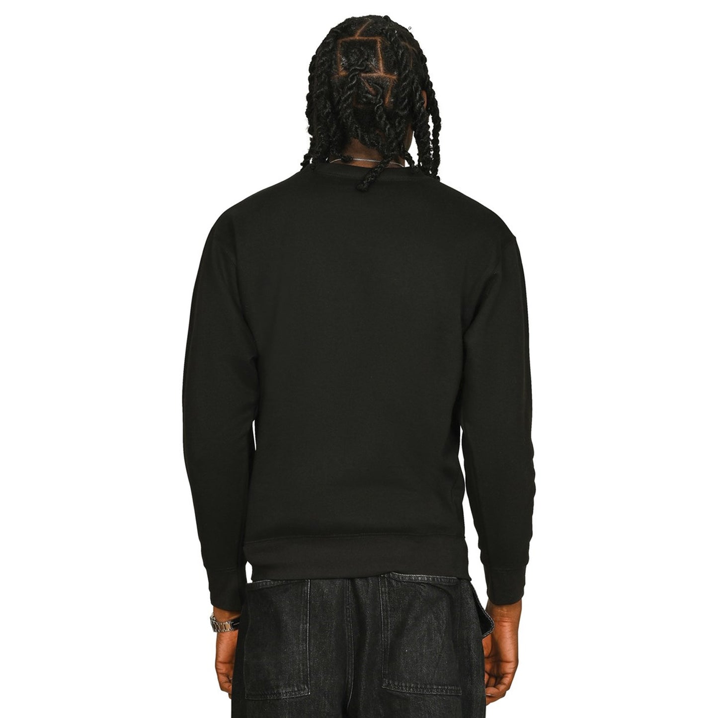 Black - Back - Casual Classics Mens Core Combed Cotton Regular Sweatshirt