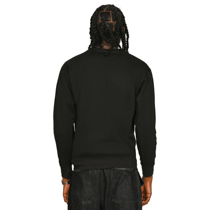 Black - Back - Casual Classics Mens Core Combed Cotton Regular Sweatshirt