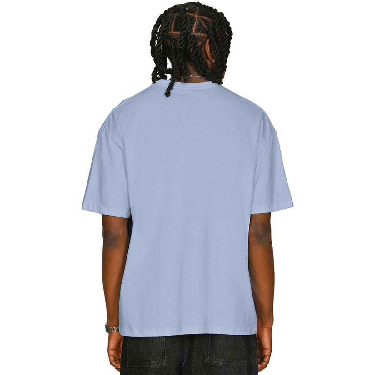 Pastel Blue - Back - Casual Classics Unisex Adult Combed Ringspun Cotton Oversized T-Shirt