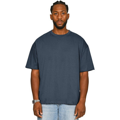Petrol Blue - Front - Casual Classics Unisex Adult Combed Ringspun Cotton Oversized T-Shirt