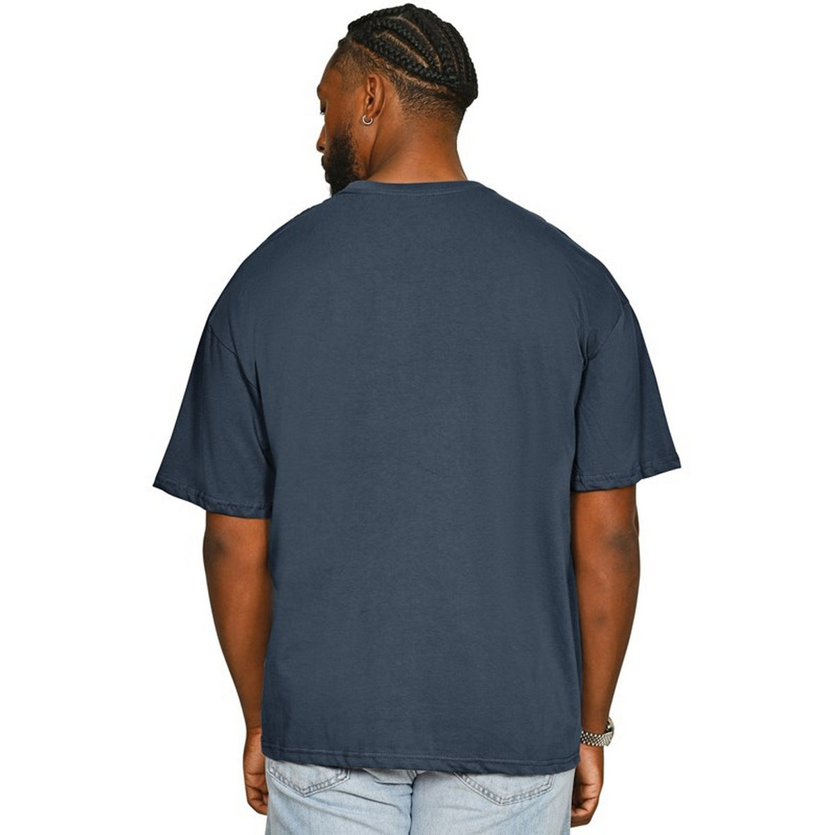 Petrol Blue - Back - Casual Classics Unisex Adult Combed Ringspun Cotton Oversized T-Shirt