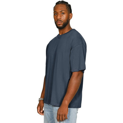 Petrol Blue - Side - Casual Classics Unisex Adult Combed Ringspun Cotton Oversized T-Shirt