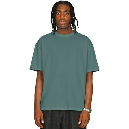 Pine Green - Front - Casual Classics Unisex Adult Combed Ringspun Cotton Oversized T-Shirt