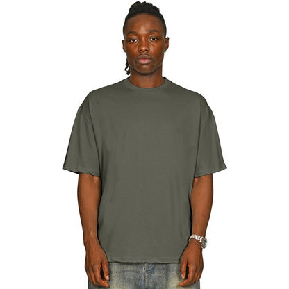 Khaki Olive - Front - Casual Classics Unisex Adult Combed Ringspun Cotton Oversized T-Shirt