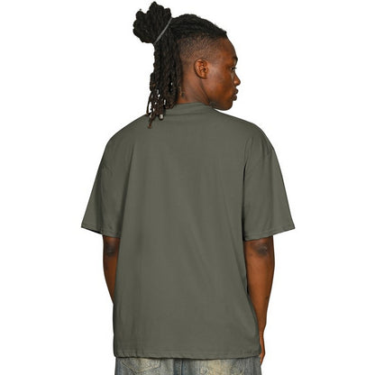Khaki Olive - Back - Casual Classics Unisex Adult Combed Ringspun Cotton Oversized T-Shirt