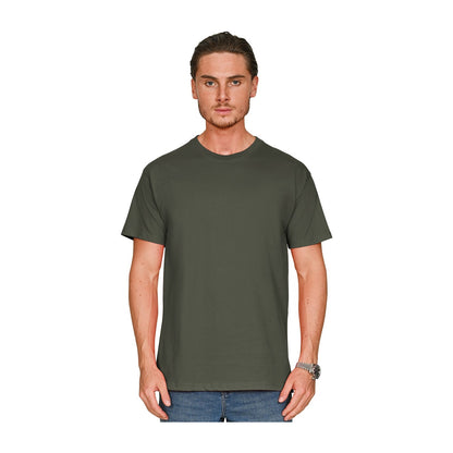 Khaki Olive - Front - Casual Classics Unisex Adult Supreme Organic Combed T-Shirt