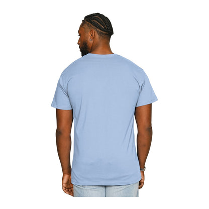 Light Blue - Back - Casual Classics Unisex Adult Supreme Organic Combed T-Shirt
