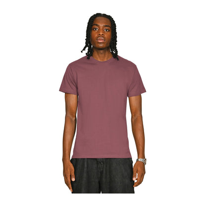 Mauve - Front - Casual Classics Unisex Adult Supreme Organic Combed T-Shirt