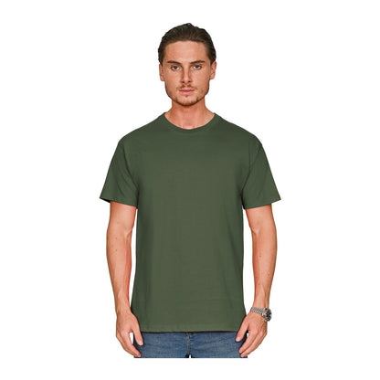 Military Green - Front - Casual Classics Unisex Adult Supreme Organic Combed T-Shirt