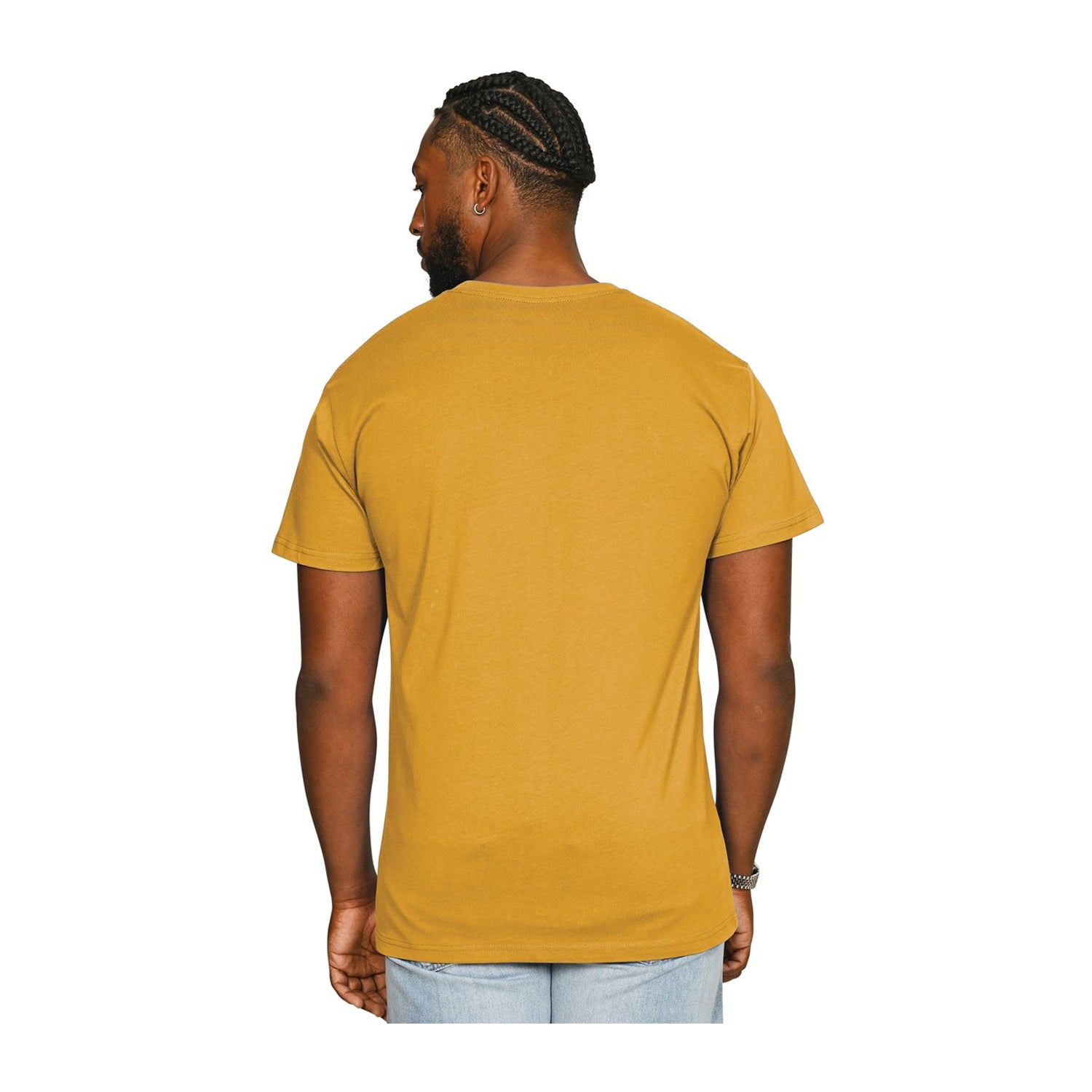 Mustard - Back - Casual Classics Unisex Adult Supreme Organic Combed T-Shirt