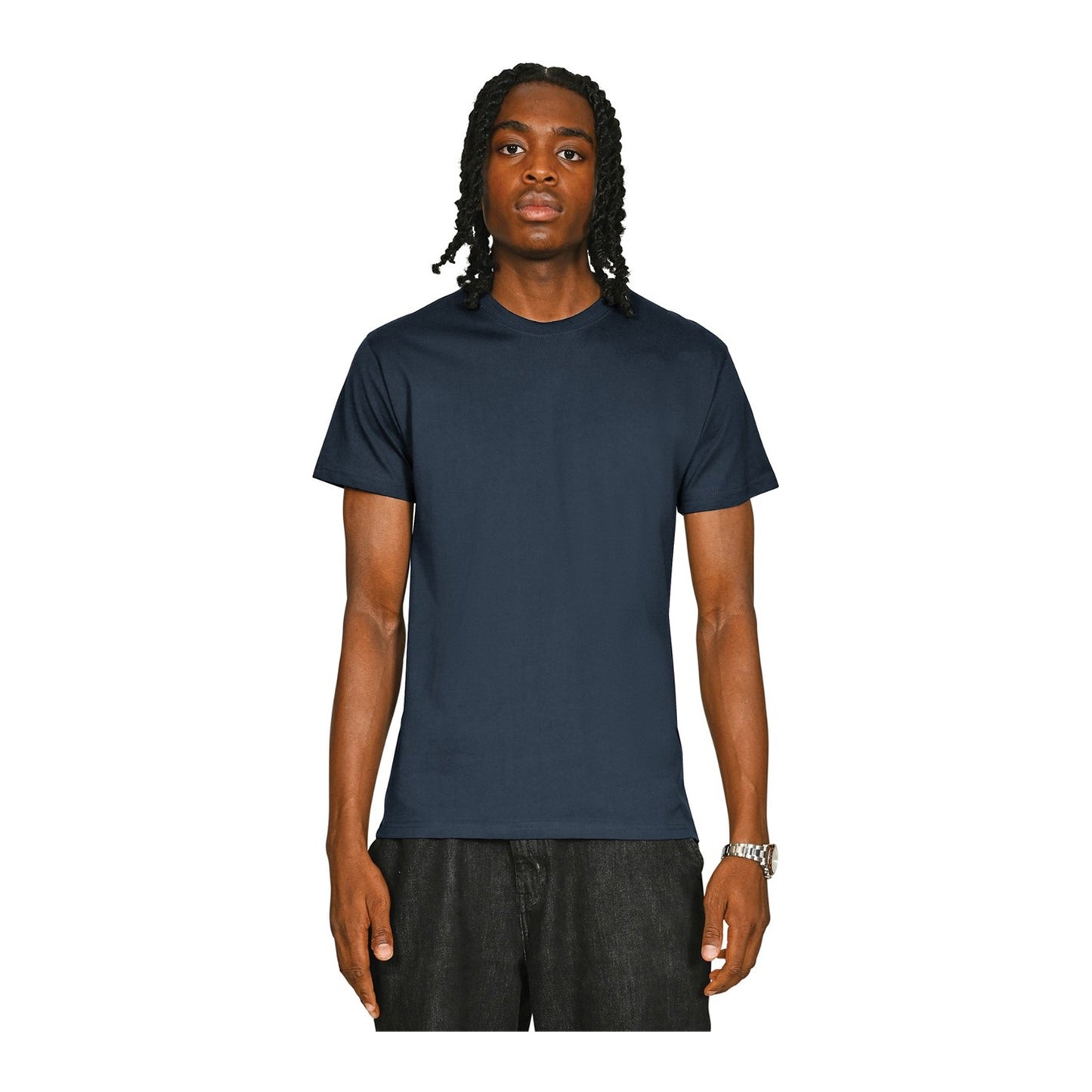Petrol Blue - Front - Casual Classics Unisex Adult Supreme Organic Combed T-Shirt
