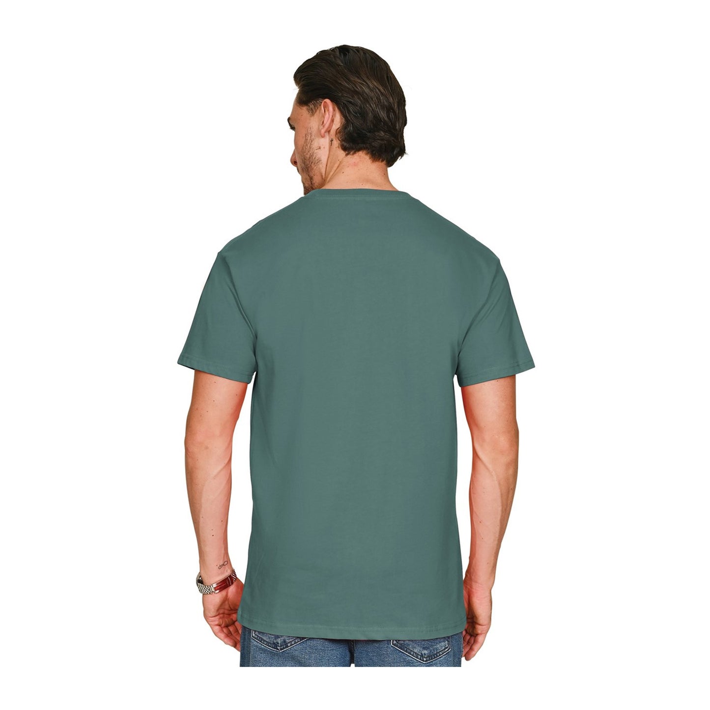Pine Green - Back - Casual Classics Unisex Adult Supreme Organic Combed T-Shirt