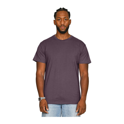 Plum - Front - Casual Classics Unisex Adult Supreme Organic Combed T-Shirt