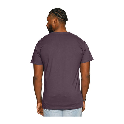 Plum - Back - Casual Classics Unisex Adult Supreme Organic Combed T-Shirt