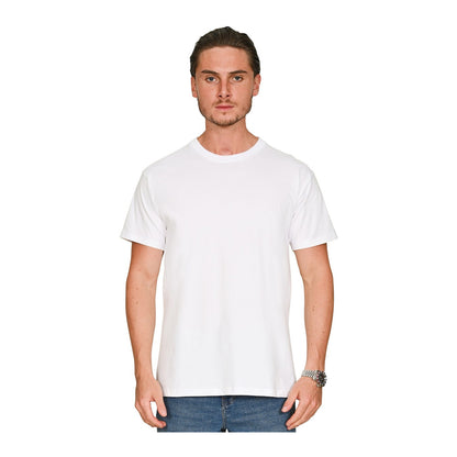White - Front - Casual Classics Unisex Adult Supreme Organic Combed T-Shirt