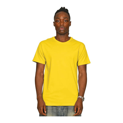 Yellow - Front - Casual Classics Unisex Adult Supreme Organic Combed T-Shirt