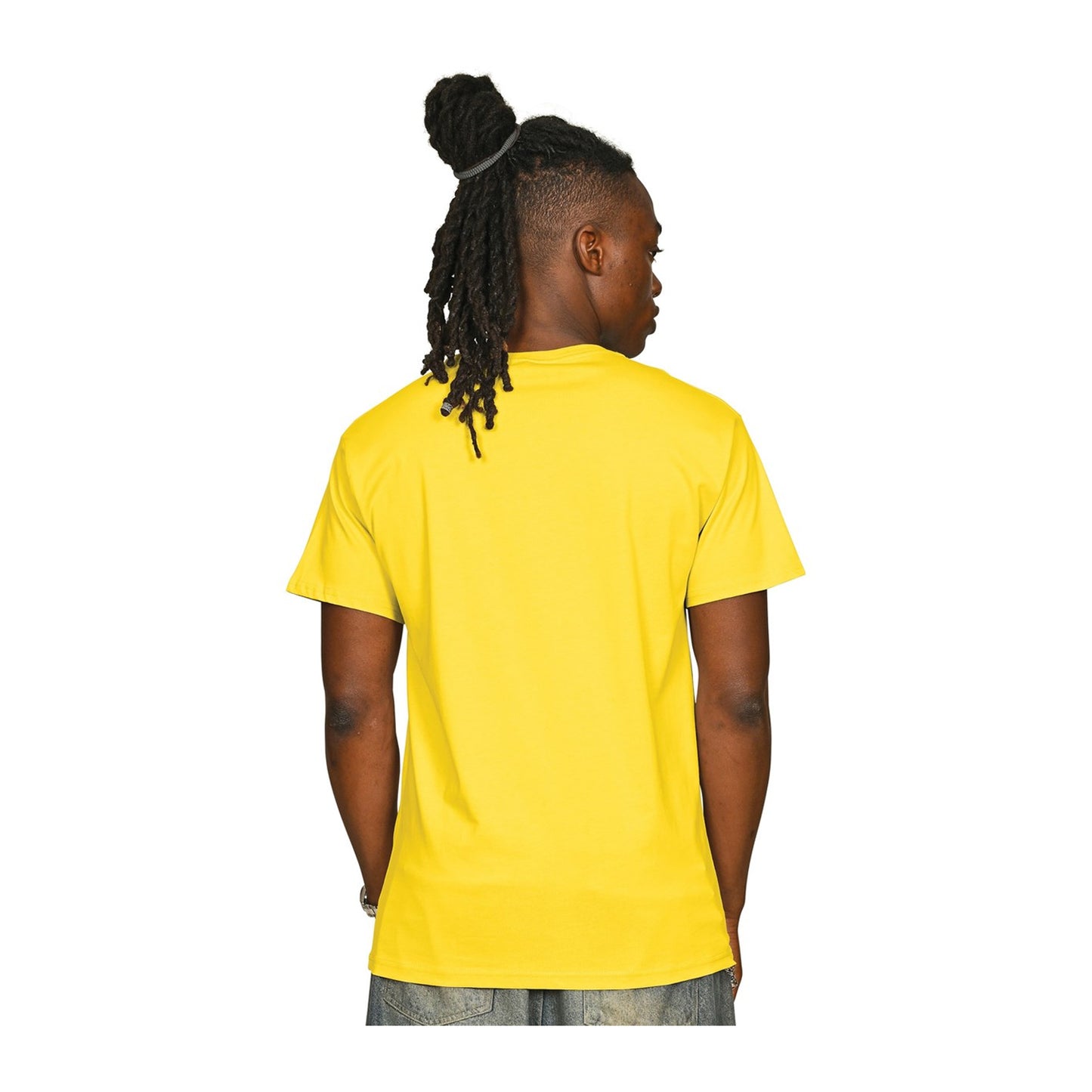 Yellow - Back - Casual Classics Unisex Adult Supreme Organic Combed T-Shirt