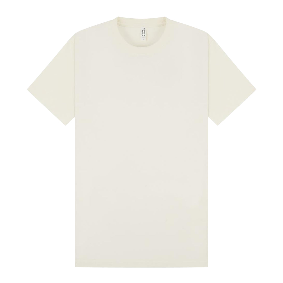 Ecru - Front - Casual Classics Unisex Adult Supreme Organic Combed T-Shirt