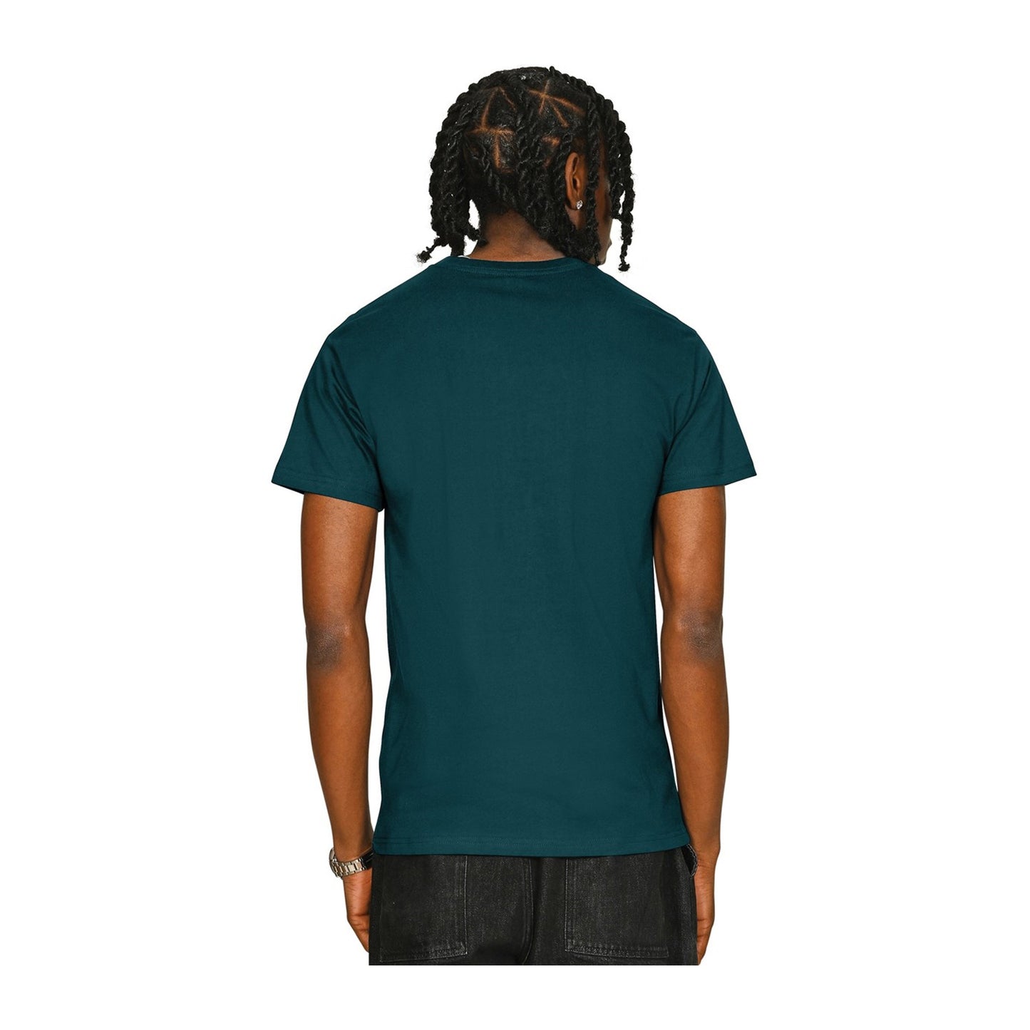Deep Teal - Back - Casual Classics Unisex Adult Supreme Organic Combed T-Shirt