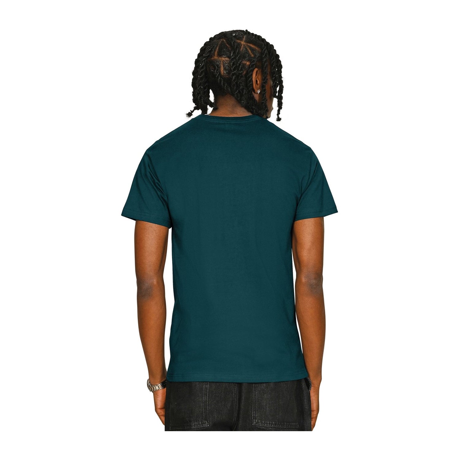 Deep Teal - Back - Casual Classics Unisex Adult Supreme Organic Combed T-Shirt