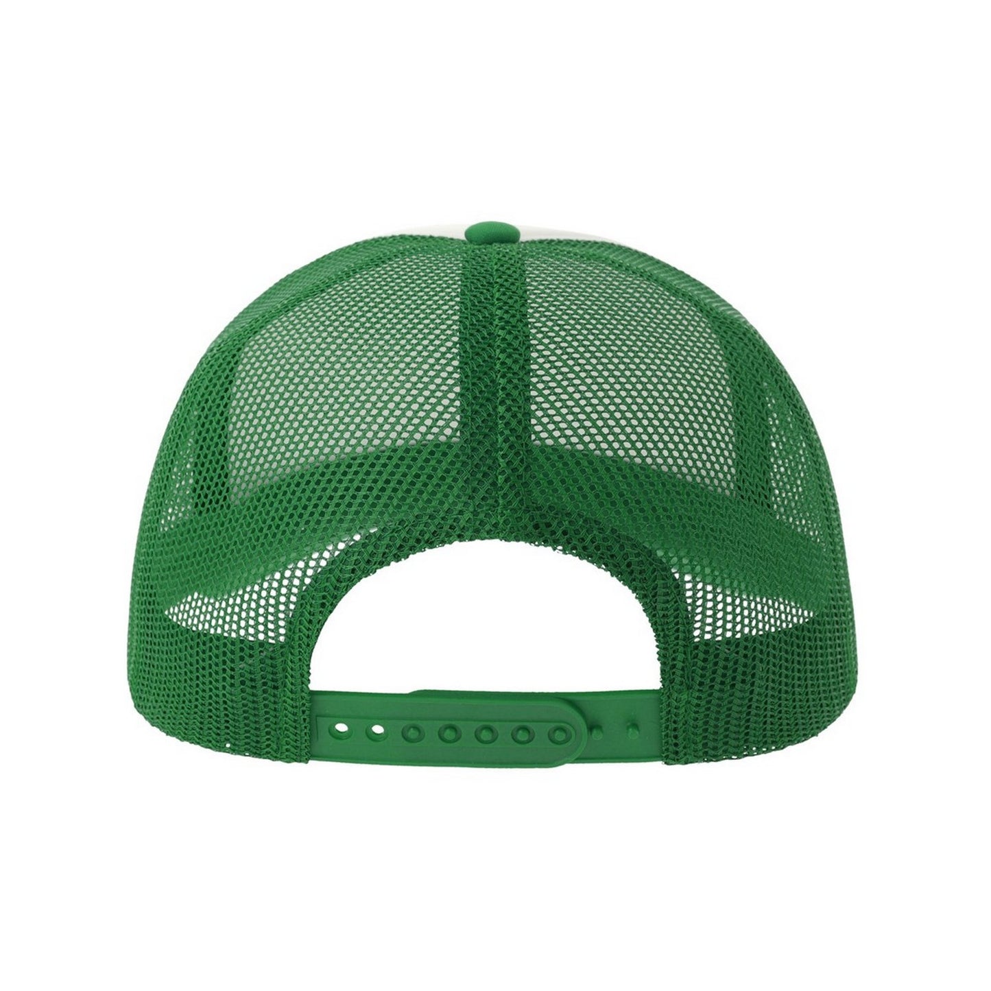 White-Green - Back - Atlantis Unisex Adult Rapper-S 5 Panel Recycled Mid Visor Trucker Cap