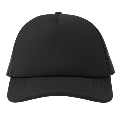 Black - Pack Shot - Atlantis Unisex Adult Rapper-S 5 Panel Recycled Mid Visor Trucker Cap
