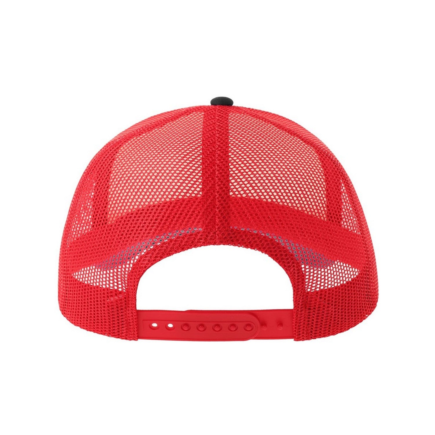 White-Red-Black - Back - Atlantis Unisex Adult Rapper-S 5 Panel Recycled Mid Visor Trucker Cap