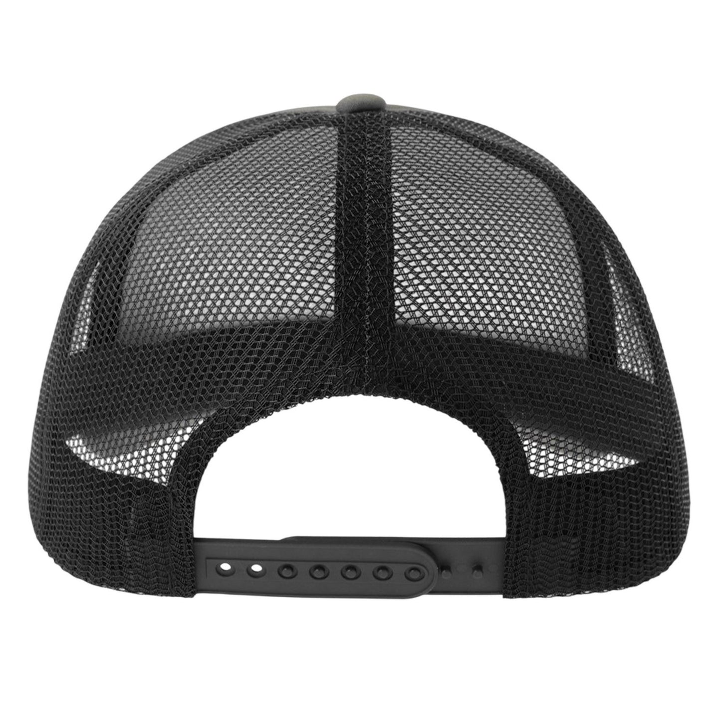 Dark Grey-Black - Back - Atlantis Unisex Adult Rapper-S 5 Panel Recycled Mid Visor Trucker Cap