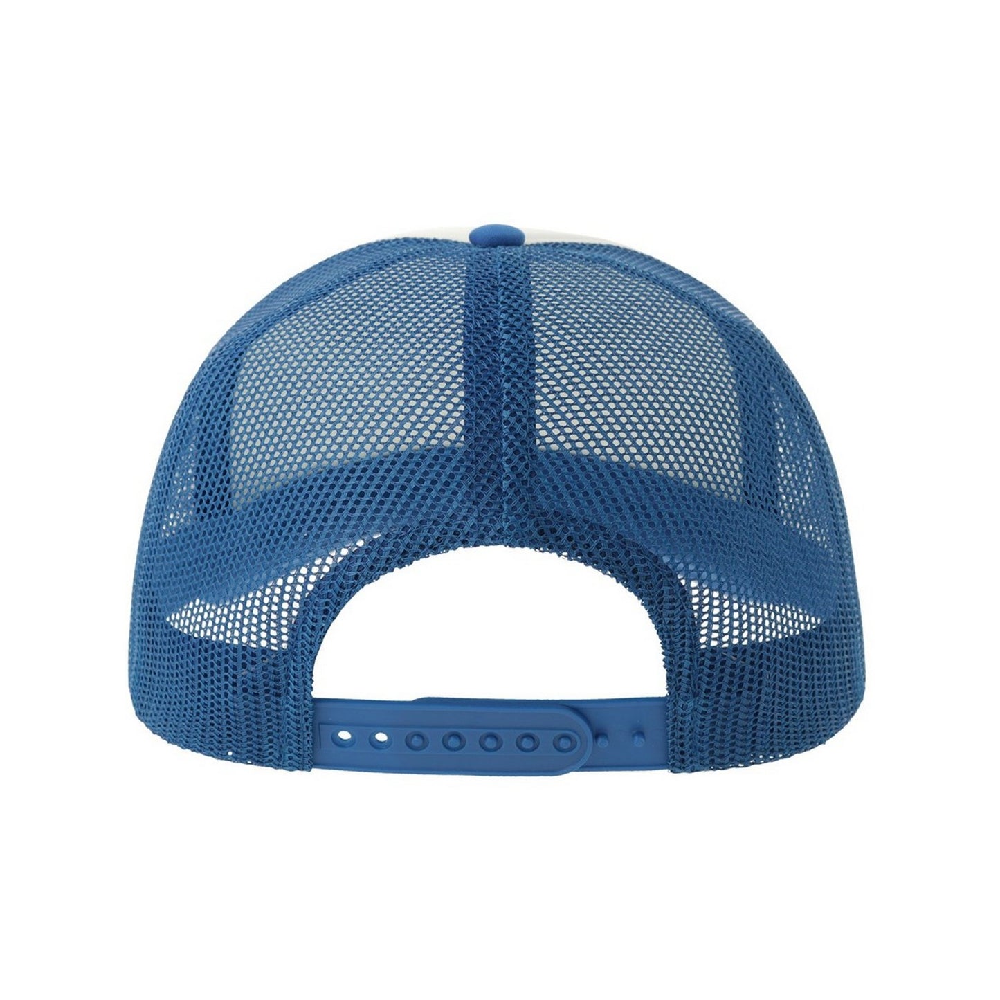 White-Royal Blue - Back - Atlantis Unisex Adult Rapper-S 5 Panel Recycled Mid Visor Trucker Cap