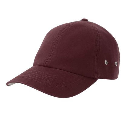 Burgundy - Front - Atlantis Unisex Adult Action-S 6 Panel Chino Unstructured Baseball Cap