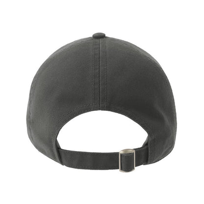 Dark Grey - Back - Atlantis Unisex Adult Action-S 6 Panel Chino Unstructured Baseball Cap