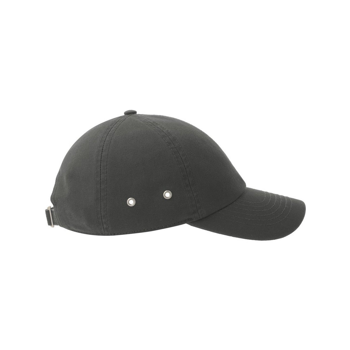 Dark Grey - Side - Atlantis Unisex Adult Action-S 6 Panel Chino Unstructured Baseball Cap