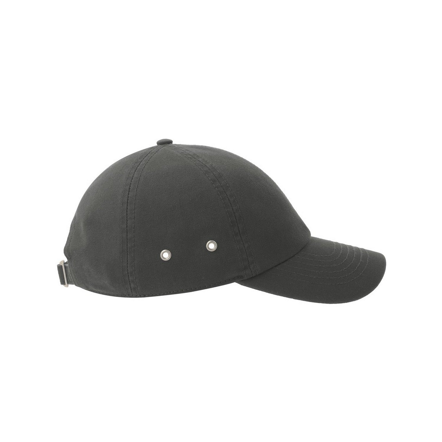 Dark Grey - Side - Atlantis Unisex Adult Action-S 6 Panel Chino Unstructured Baseball Cap