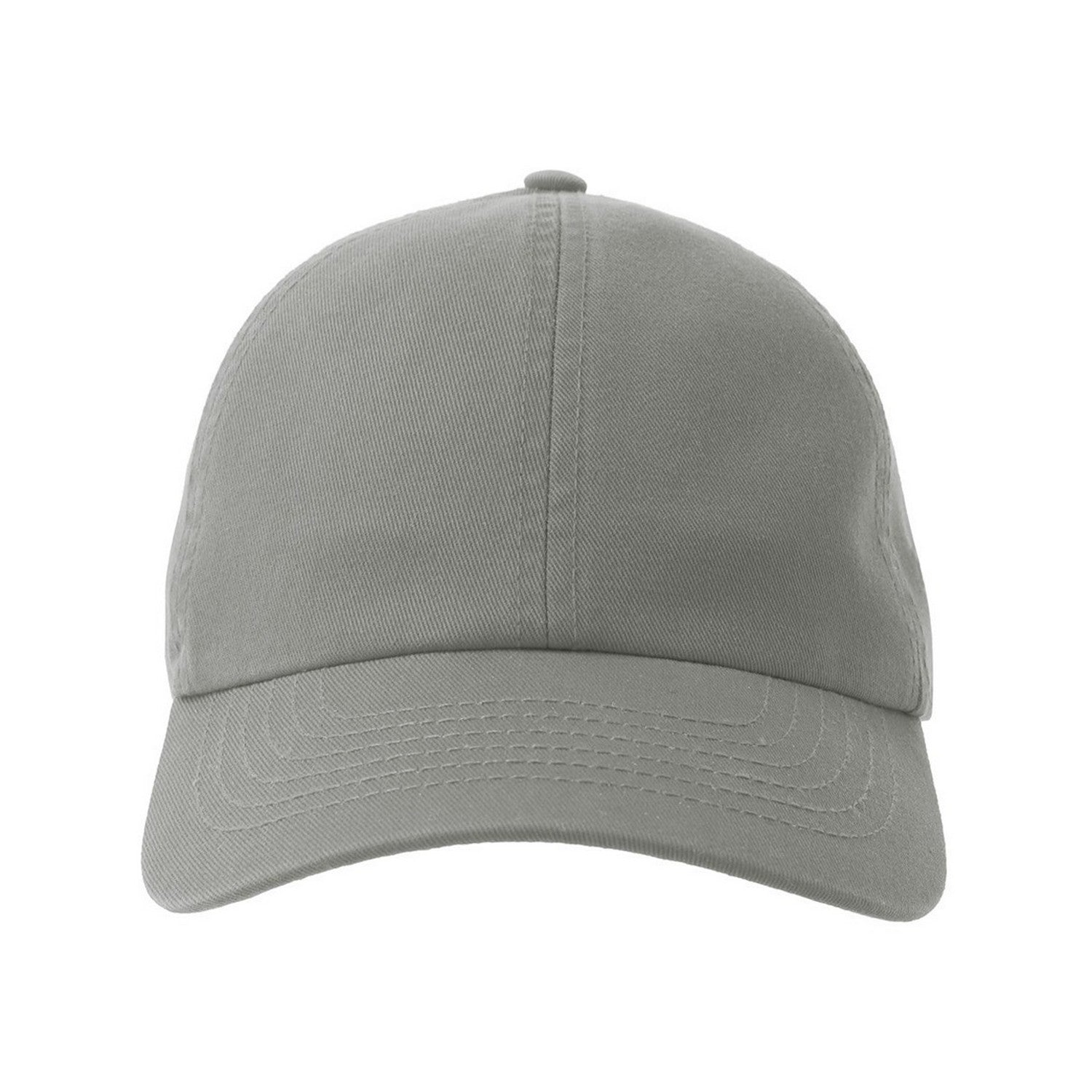 Grey - Pack Shot - Atlantis Unisex Adult Action-S 6 Panel Chino Unstructured Baseball Cap