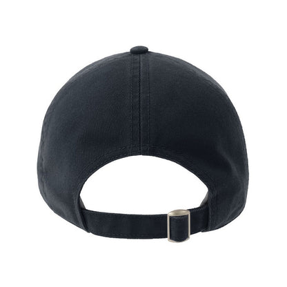 Navy - Back - Atlantis Unisex Adult Action-S 6 Panel Chino Unstructured Baseball Cap