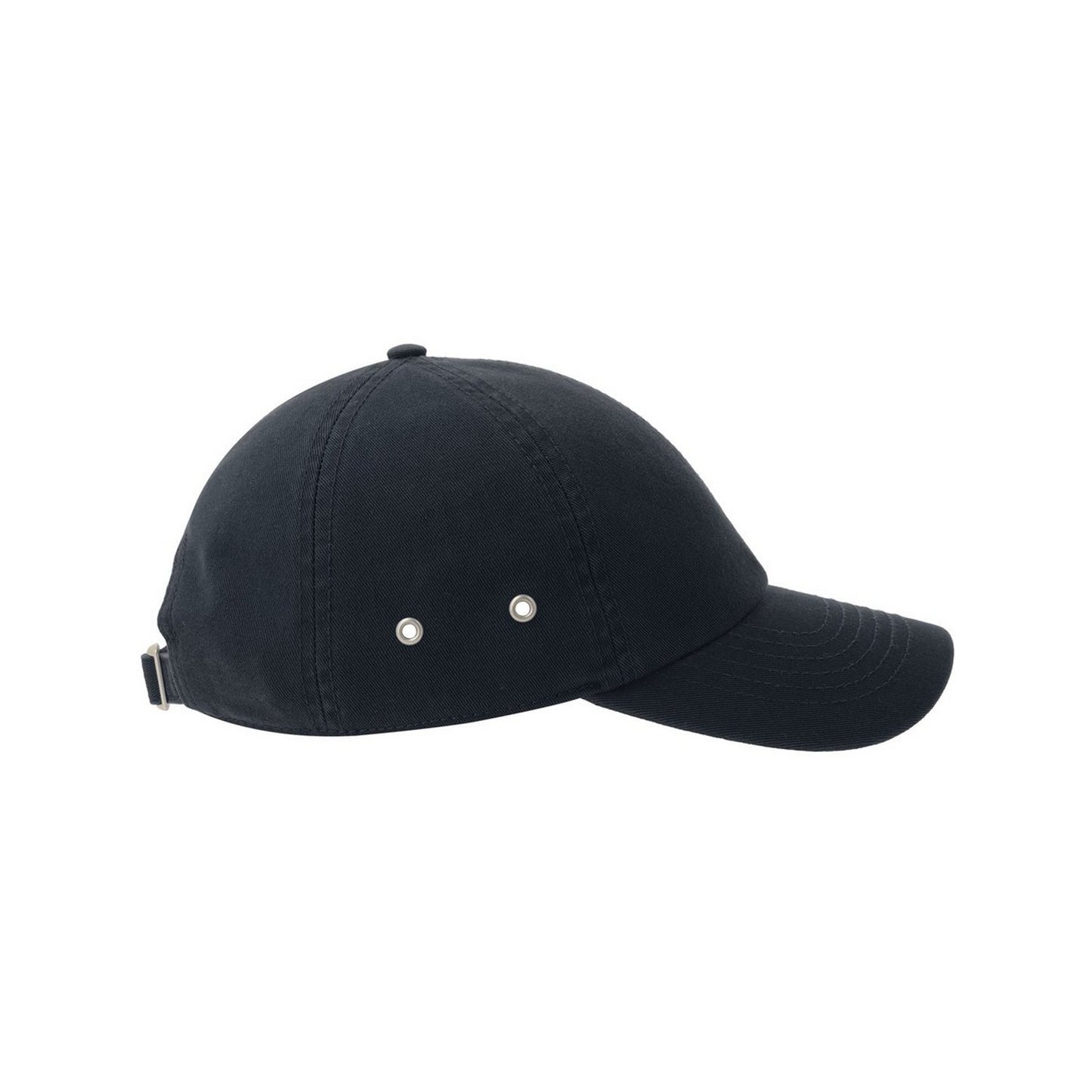 Navy - Side - Atlantis Unisex Adult Action-S 6 Panel Chino Unstructured Baseball Cap